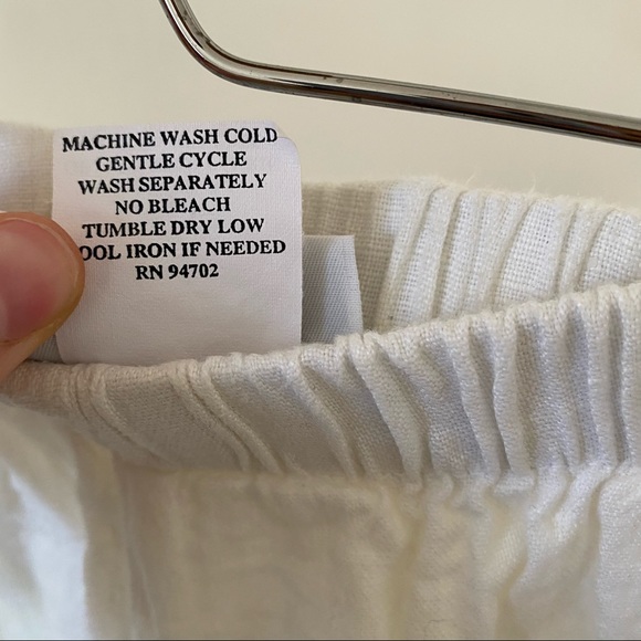 Vintage✨White Linen Capri Pants - Picture 5 of 6
